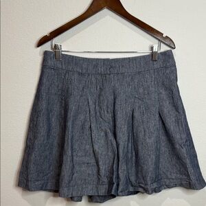 Nine West Blue Pleated Culotte Shorts 33x7" Size 10